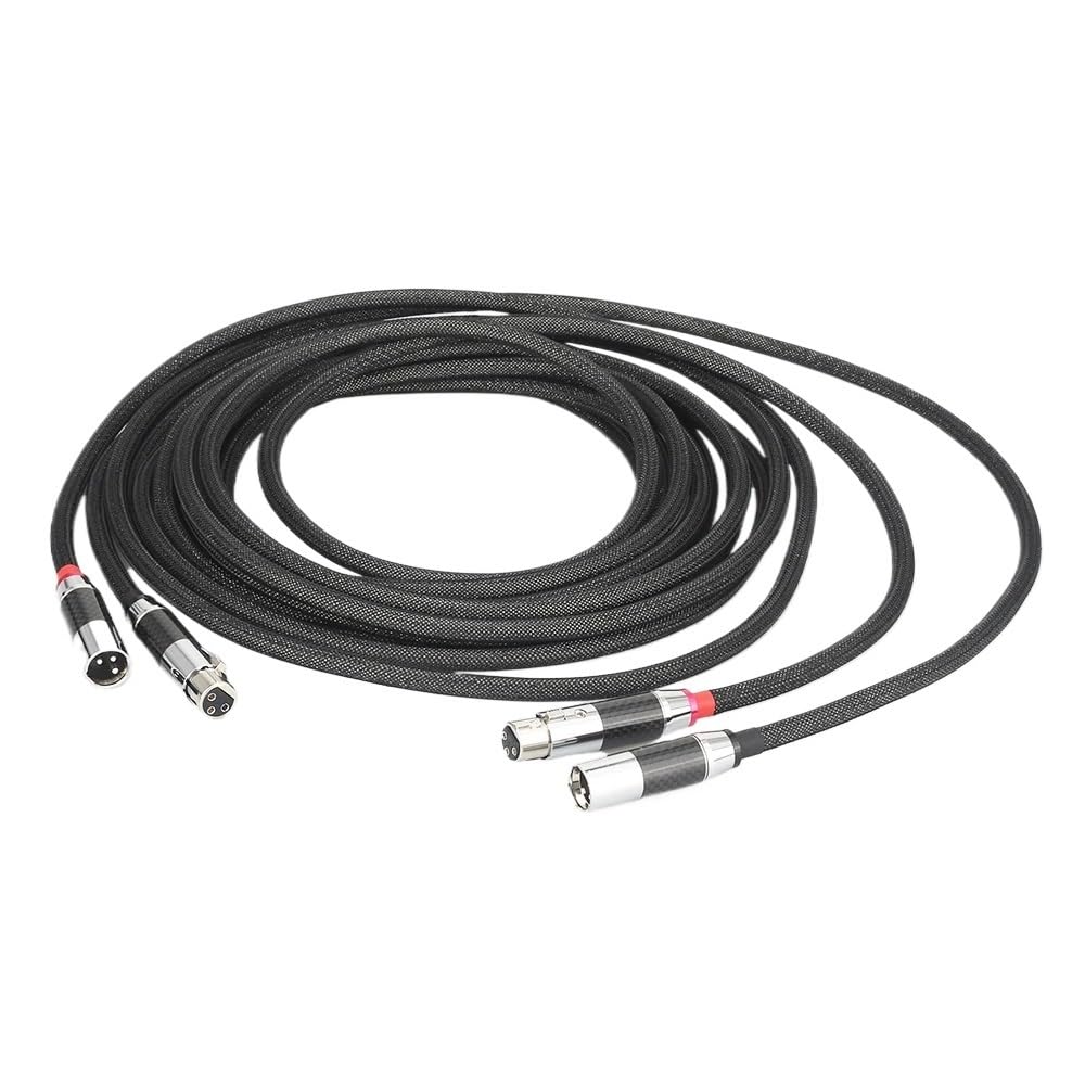 Cable de interconexión de Audio analógico XLR estéreo balanceado HiFi AX800 Audiocrast, par de Cables XLR de Plata Maciza(1.5m)
