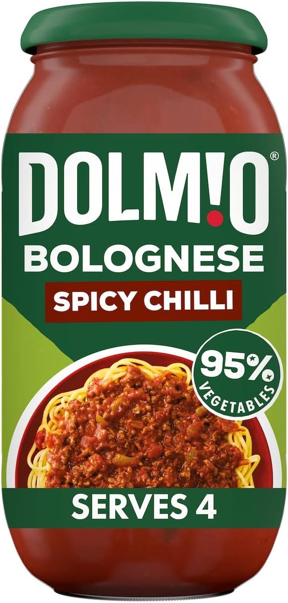 DolmioBolognese Intense Spicy Chilli Tomato Pasta Sauce Jar, 500 g