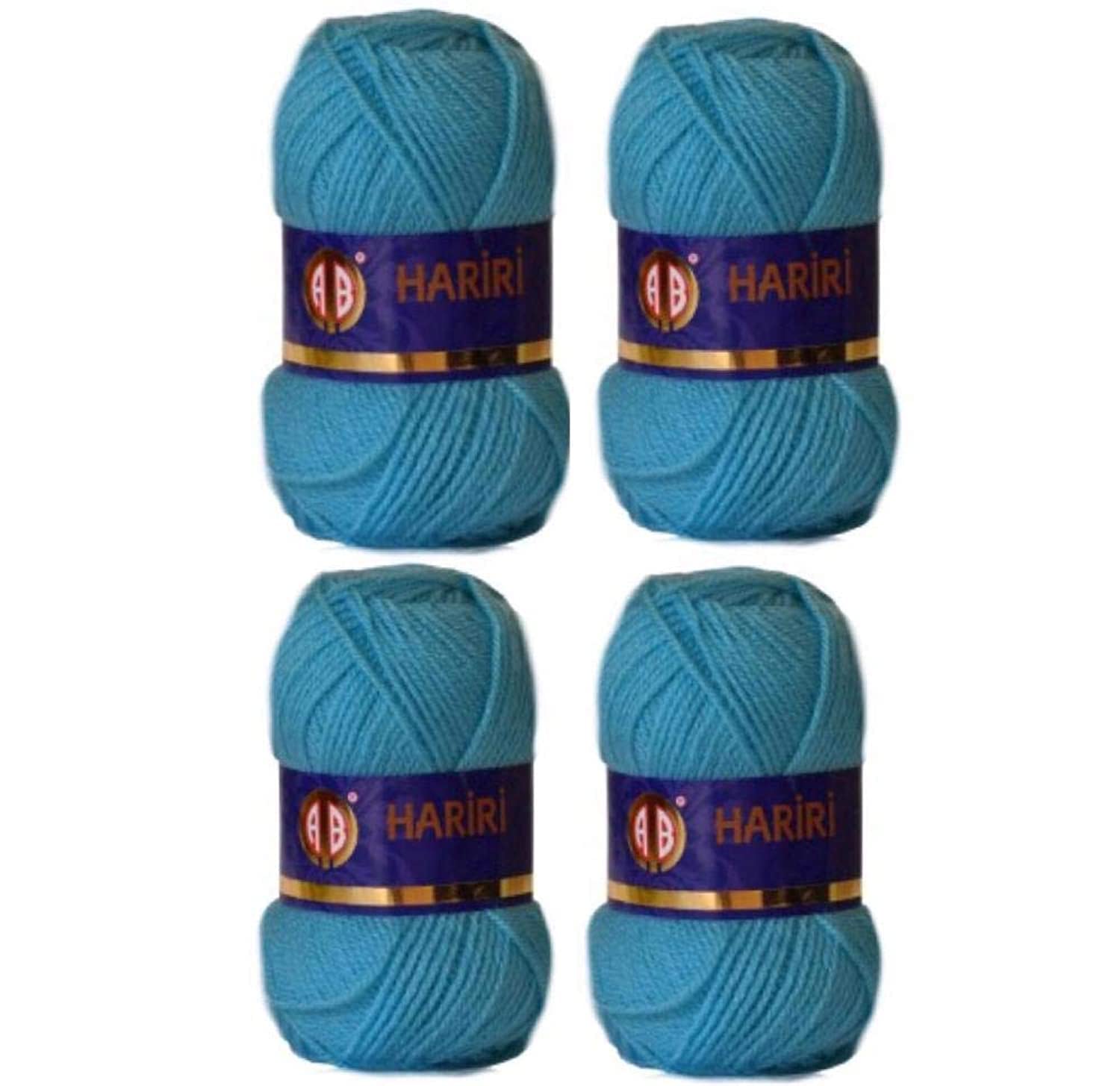 4X AB Hariri Blue Colour No.161 Crochet and Knitting Yarn