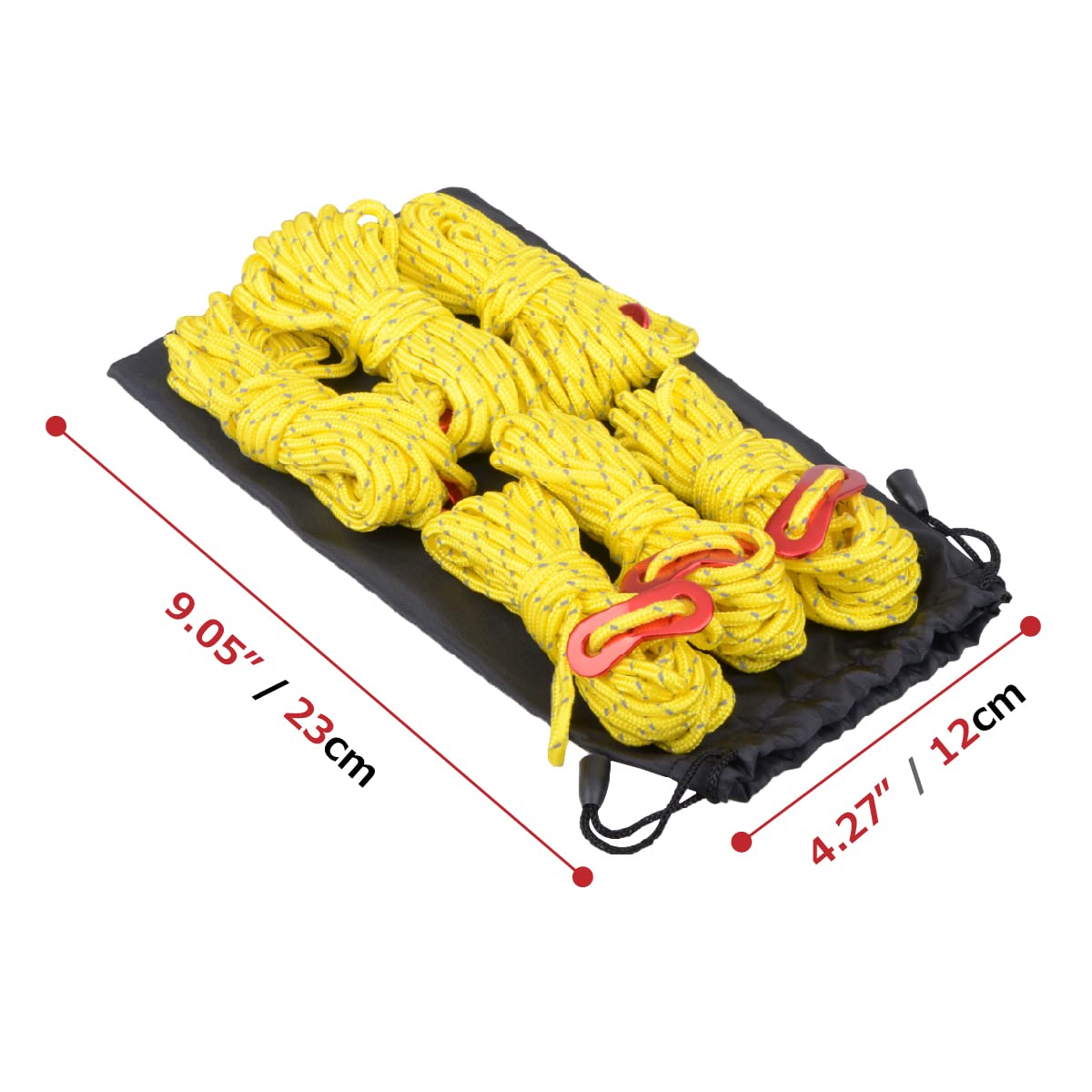 Snapklik.com : Azarxis Reflective Tent Guide Rope Lightweight Guy Line Cord