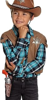 Boland 54383 - Cowboy-Set für Kinder, Pistole (23 cm) und Gürtel mit Halfter (100 cm), Wilder Westen, Kostüm, Karneval, Mottoparty