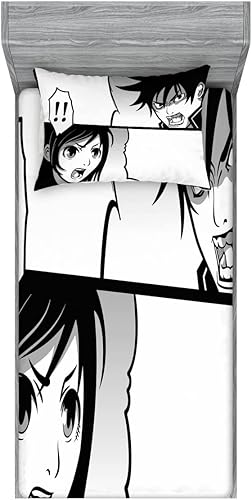 Miniatura 58 de Ambesonne Juego de sábanas bajeras y fundas de almohada occidentales, sombrero de vaquero con temática del salvaje oeste y cuerda de ganadería vieja