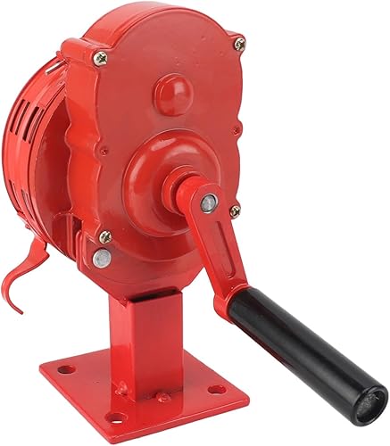 Miniatura 2 de Keenso Adjustable Volume Hand Crank Siren 110dB Loud Alarm for Emergency, Portable Siren for Outdoor Use (Red)