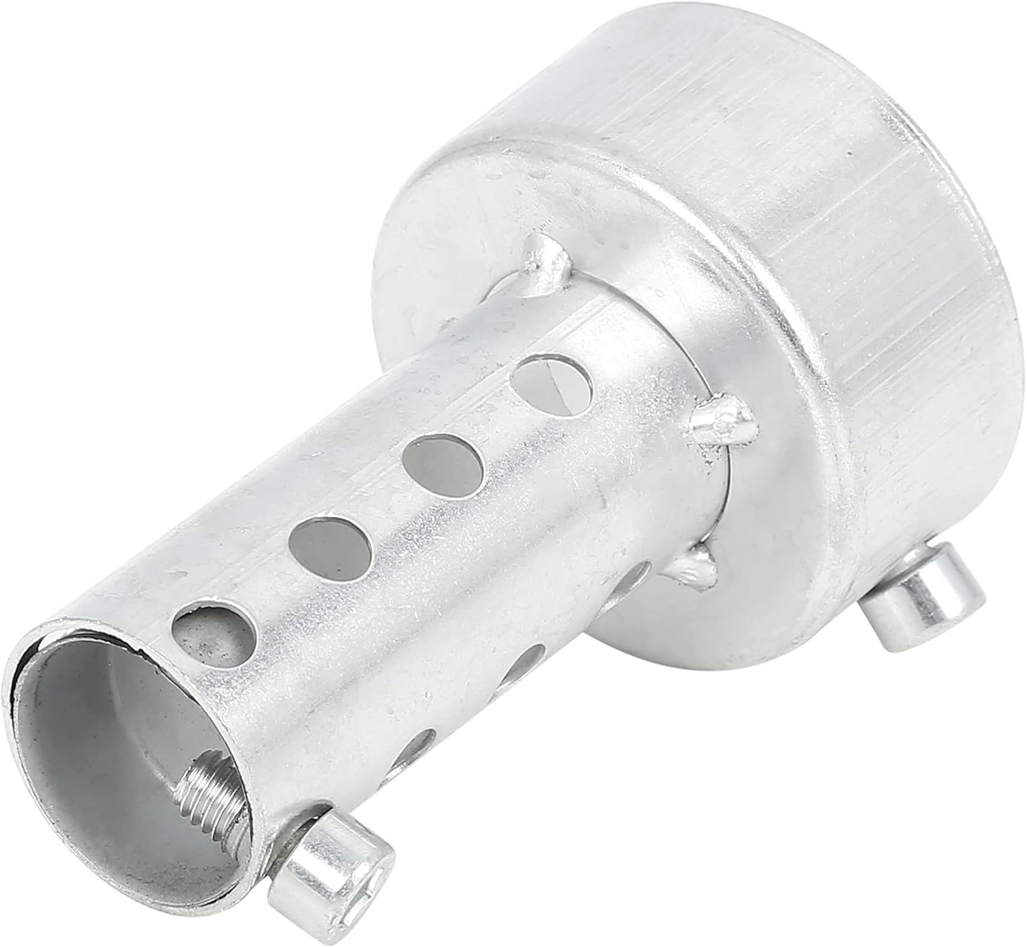 F FIERCE CYCLE 48mm Universal Motorbike Exhaust Pipe Baffle Muffler Insert Baffle Can Silver Tone