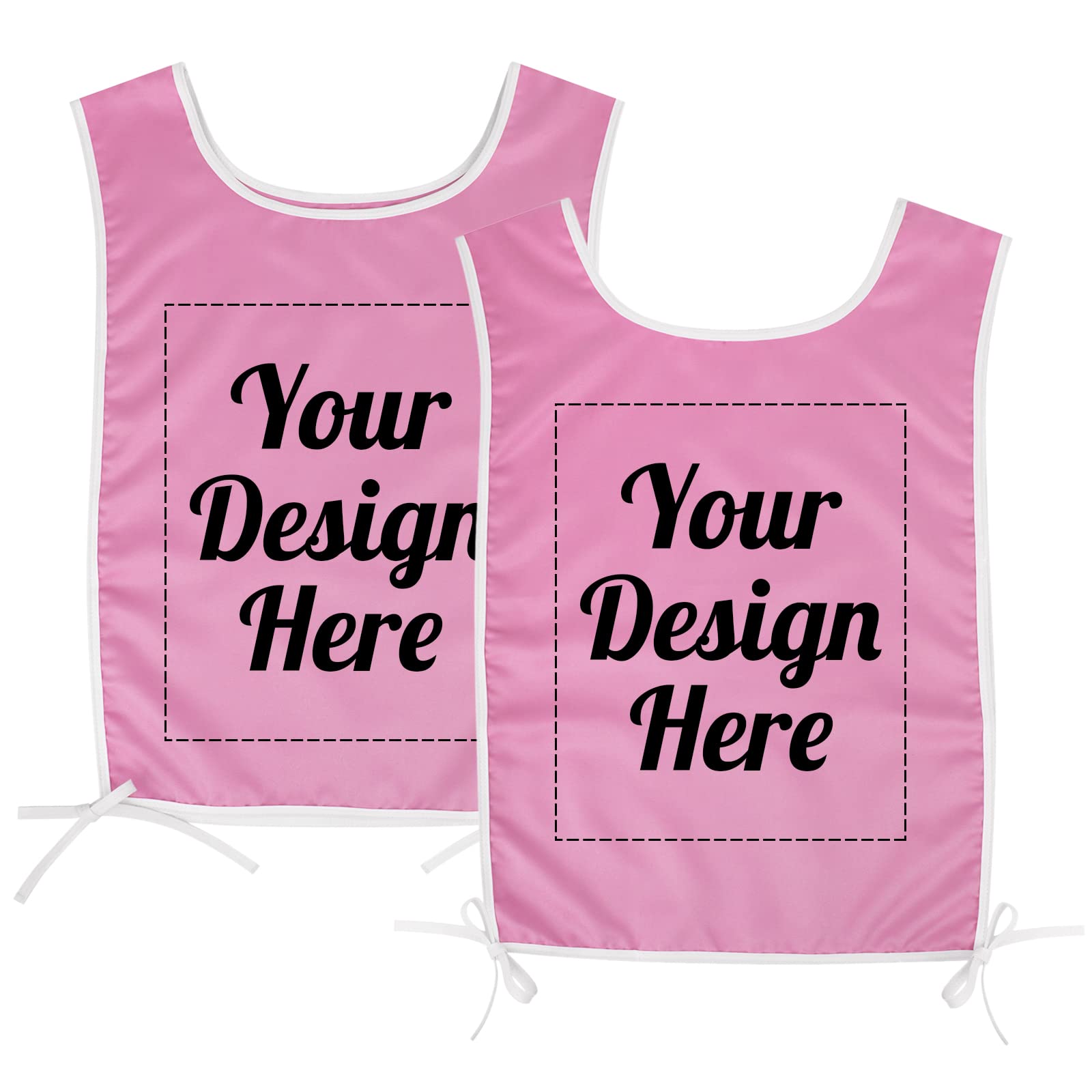TopTie Custom Embroidery Golf Bibs Sports Event Vest with Ties Polyester 2-Tone for Adult Youth