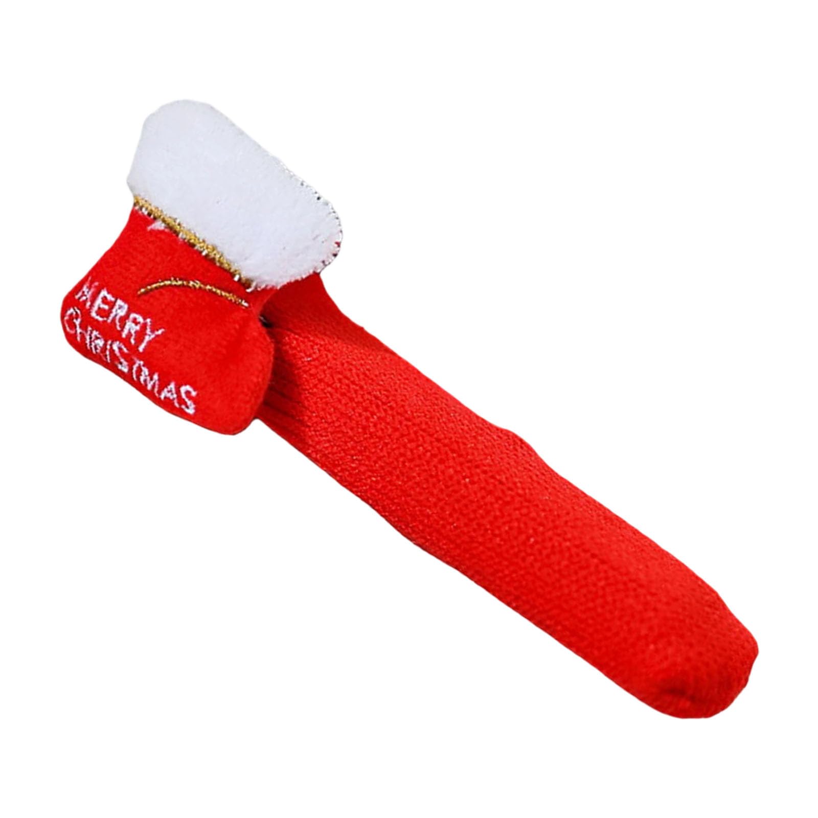 Piceioep Santa Soft Door Handle Cover Holiday Party Decoration with Child Safe Padded Design User Friendly Fabric Christmas Home Accessories