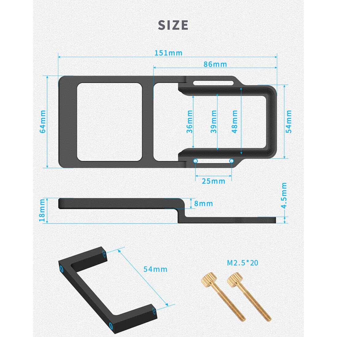 Handheld Gimbal Adapter Switch Mount Plate for GoPro 10 9 Handheld Gimbal Adapter Switch Mount Plate for GoPro 10 9