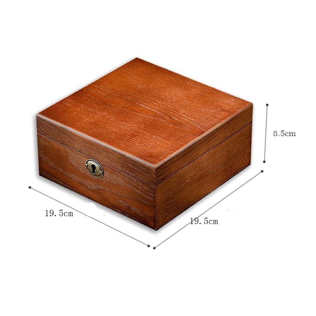 XBTGS Scatola per orologi con 6 scomparti, in legno, da viaggio, organizer per gioielli, orologi, cravatte, bracciali, collane,