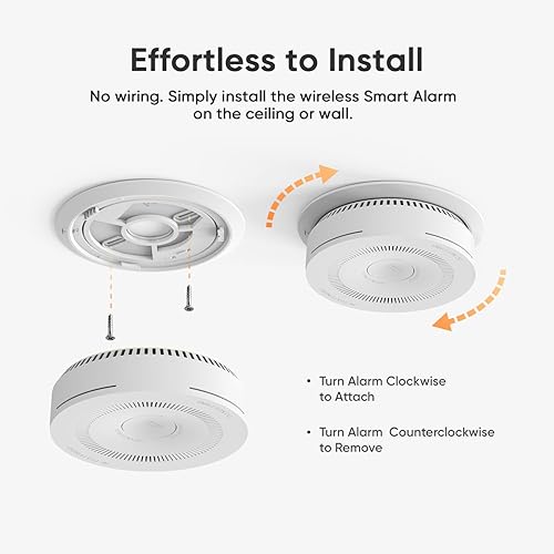 Miniatura 8 de TREATLIFE Detector de humo inteligente WiFi 2 en 1, detector de monóxido de carbono, respaldo de batería, alarma de incendio de humo y CO,