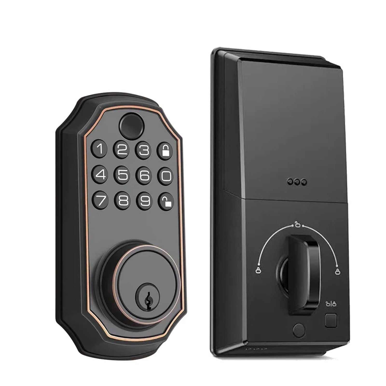 Oshpmbdlyfj Ld03-Tuya Smart Lock Deadbolt Lock With Latch Password Keyless Entry Door Lock With Touch Keypads Tuya Bluetooth App Unlock Auto Lock(Ld03-Tuya)