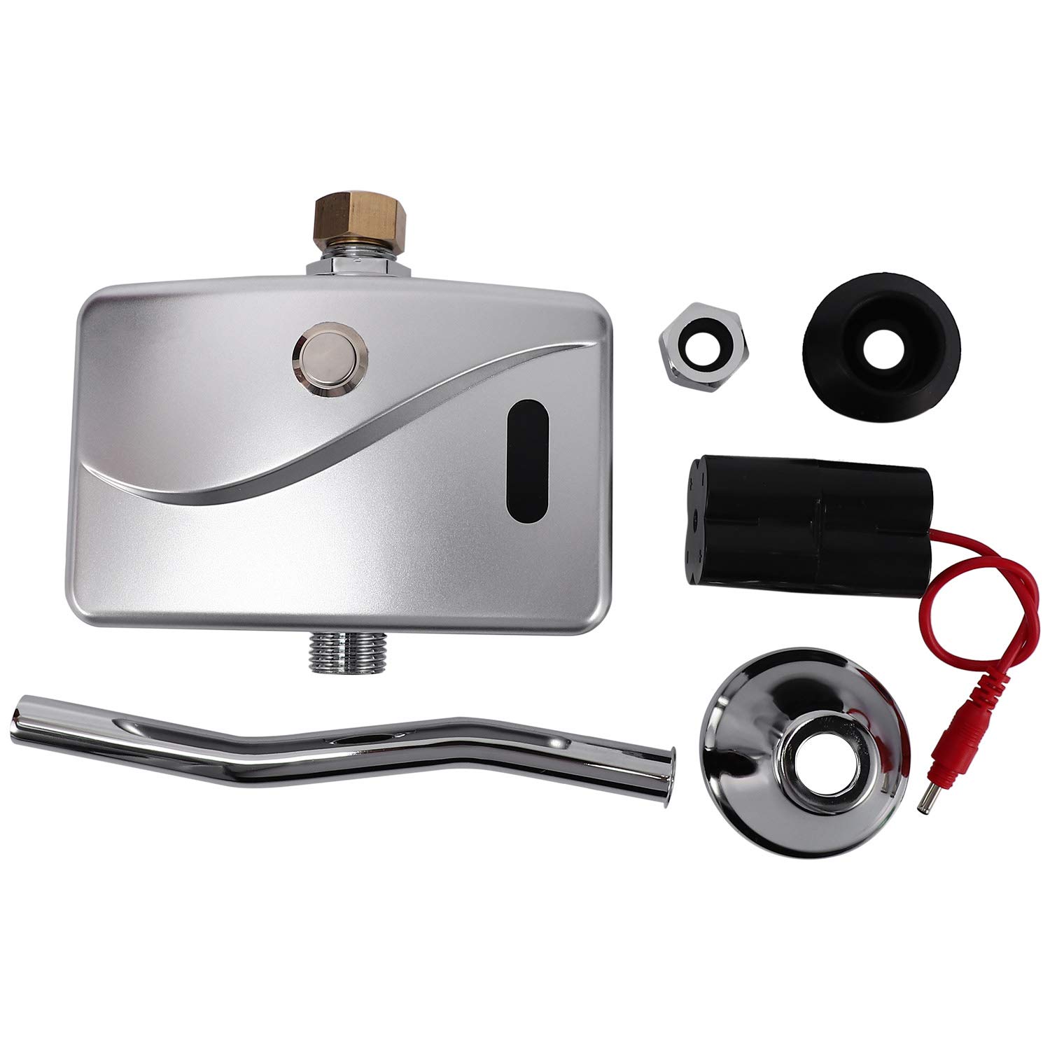 CTRLZS Automatic Electric Urinal Flush Valve Sensor&Manual 2 Function Exposed Wall Mount DC6V Urine Flushing