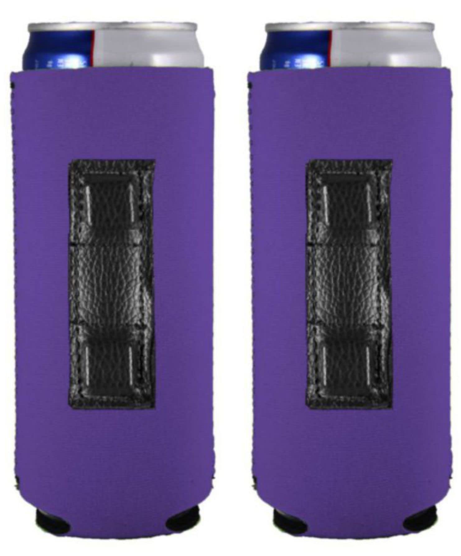 Blank Magnetic Slim Can Coolie (Purple, 2 Pack)