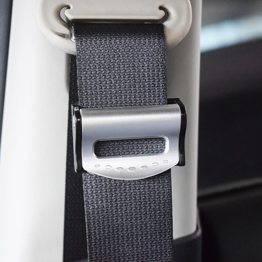 Ajusteur de ceinture de sécurité de voiture Clip de ceinture de sécurité de voiture Boucles de verrouillage universelles réglables Clips de ceinture de sécurité Accessoires intérieurs, 2 pièces (Noir)