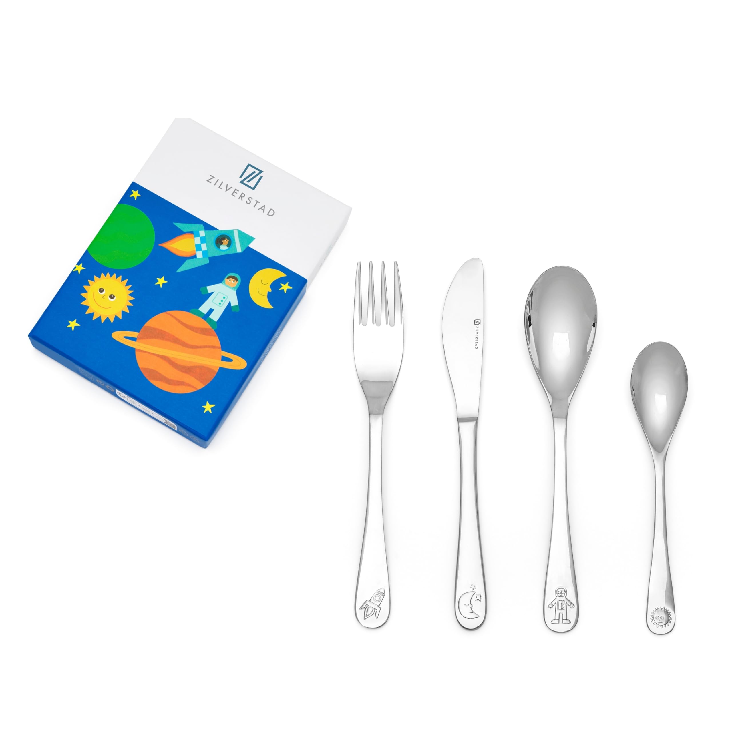 Zilverstad Silver Coloured - 4-Piece Cutlery For Children Espace Inox