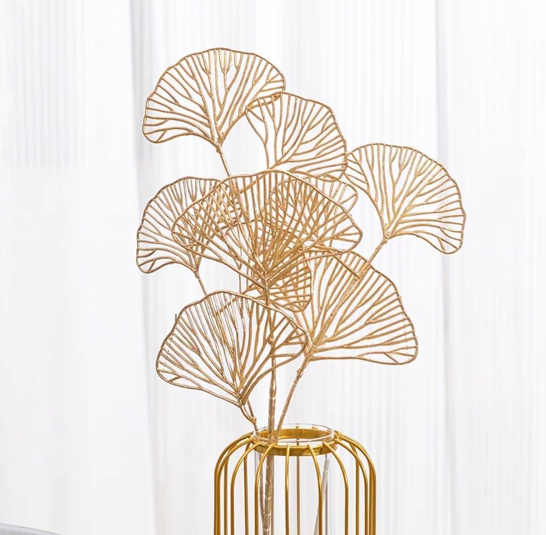 CURATED CART Artificial Flower Bunch Long Stick Stem Rose Patti Leaves Golden Fake Leaves Branches for Home, Living Room Table Decoration Flower Bunch (Golden, Pack of 1) (B0CH36J69C) Amazon Price History, Amazon Price Tracker