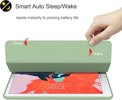 Miniatura 9 de Funda para iPad Mini 5 (lanzado en 2019), ligera y delgada con soporte triple para reposoactivación automática, funda de TPU suave para iPad Mini 5