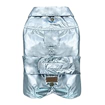 Croci – Impermeabile Cane Montreal – Cappottino Invernale per cani Taglia medio piccola – Mantellina regolabile, con foro guinzaglio – taglia 25 cm, colore Perla Azzurro