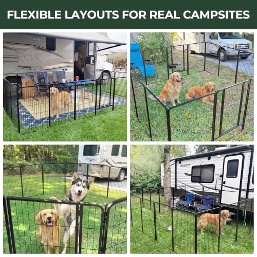 Image of FXW Instant Dog Playpen, RV Camping, Outdoor & Yard, 40 inch H, 16 Panels