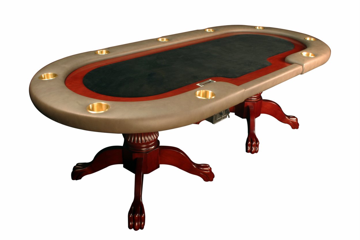 Premier 94 in. Luxury Poker Table - Blue Suited Speed Cloth