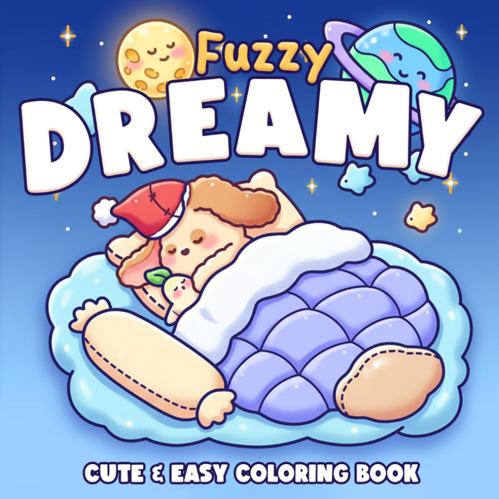 Dreamy Fuzzy Coloring Book: Cute Animal Coloring Pages with Cozy Fantasy Scenes, Adorable Creatures, and Gentle Aesthetic Moments for Everyone to Relax & Enjoy