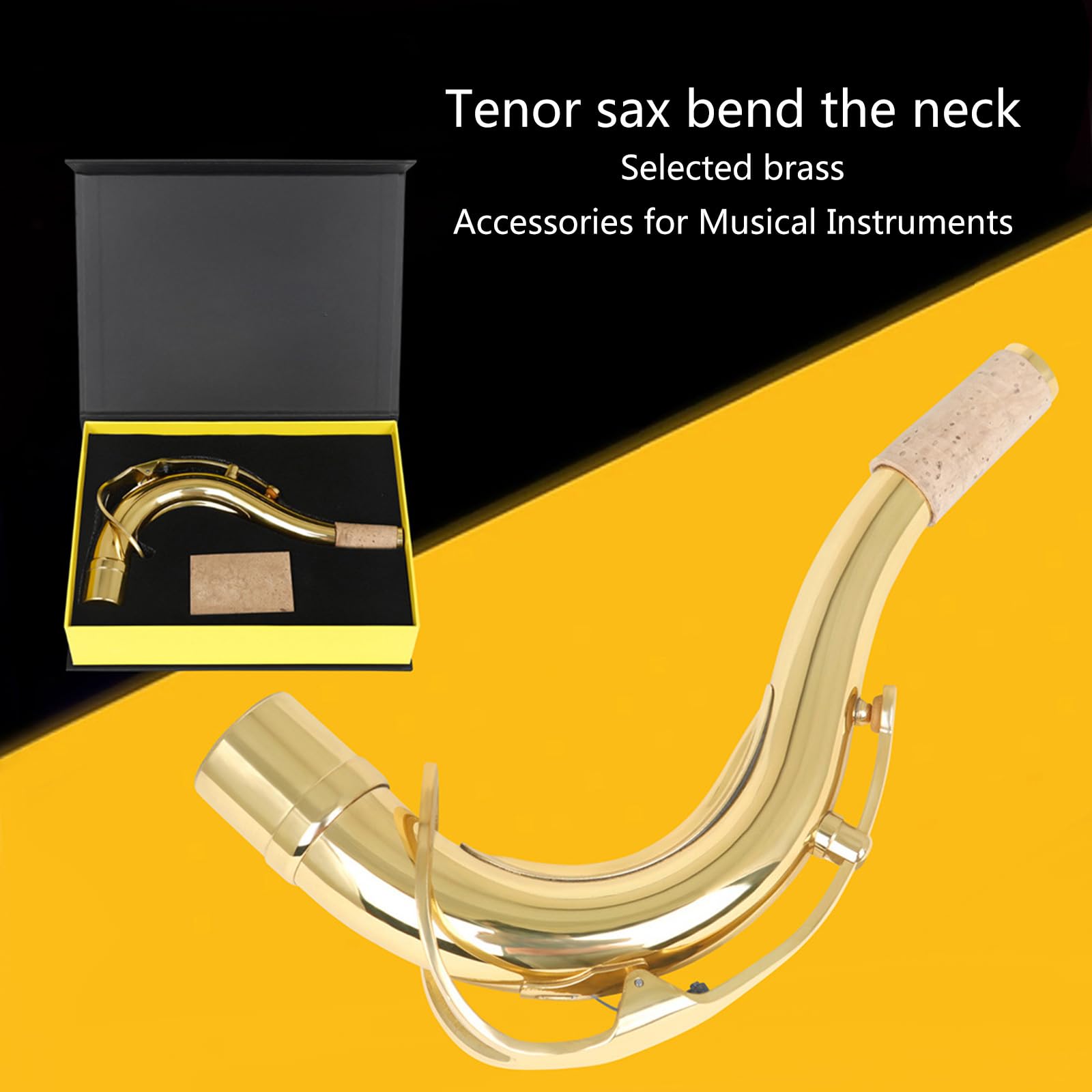 Boquilla de latón de 28 mm para saxofón con corcho suave, perfecto para músicos y estudiantes, para el cuello de saxofón de amigos