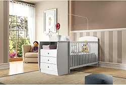 Berço Cômoda 3 Gavetas Padrão Nacional, Multimóveis, Branco