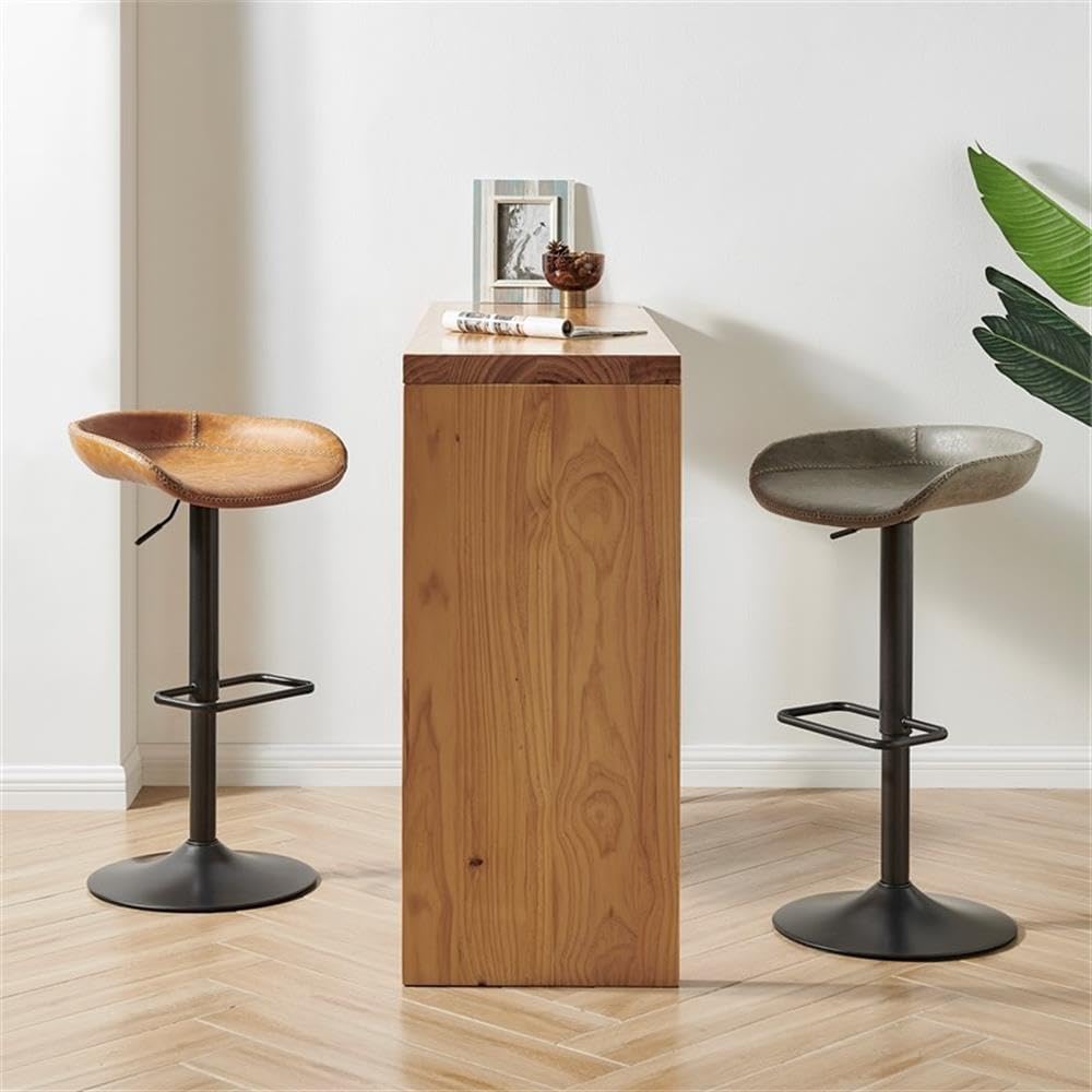 npd furniture and more New Pacific Direct Rogue KD PU Gaslift Bar Stool, (Set of 2), Yellow