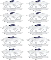 Vista 10 de SIEDiNLAR Luces solares para postes al aire libre, 2 modos, luz LED para cubierta de valla de 4 x 4, 5 x 5, 6 x 6 pulgadas, decoración de jardín