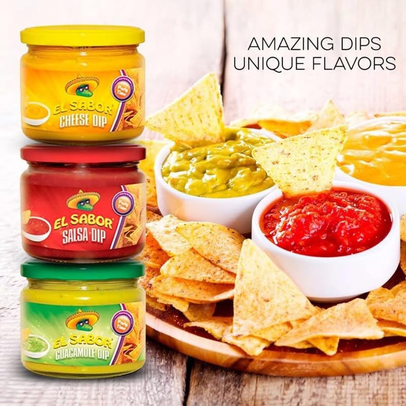Image of El Sabor Cheese Dip 300g | Creamy Cheddar Style Dip | Perfect for Nachos, Fries, Burgers & Snacks | Ready to Eat | Party Time Favourite