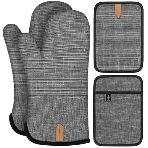 BONTHEE Set van 4 Pannenlappen en Ovenwanten