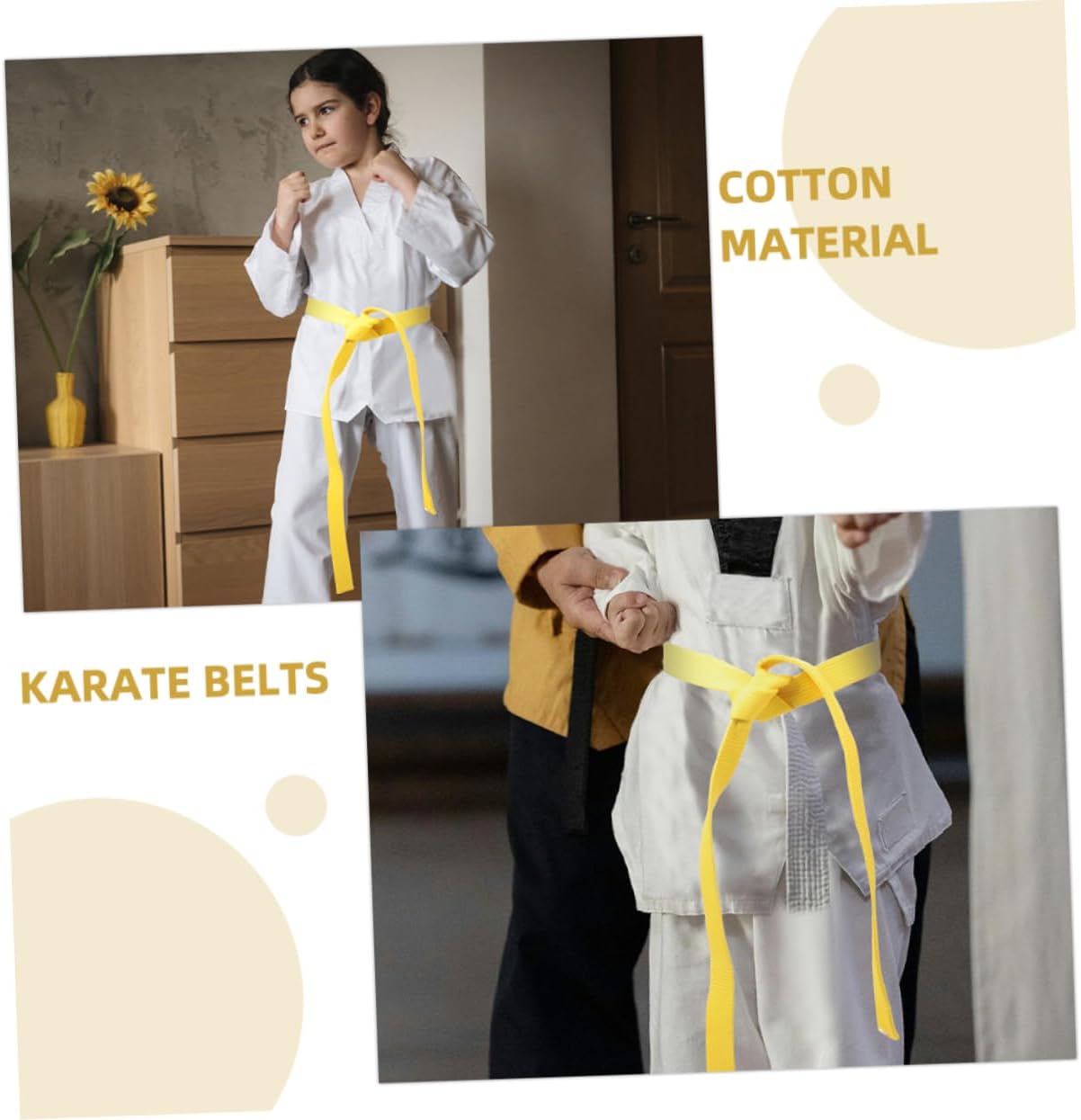 Karate Belt Cotton Taekwondo Waist Belt for Men Women Durable Comfortable Stylish for Training Competitions