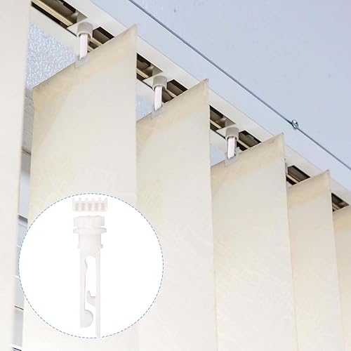 Miniatura 6 de 24 Pcs Vertical Window Blind Repair Carrier with Stem for Vanes Carrier, Vertical Blinds Repair Kit Stems for Vertical Window