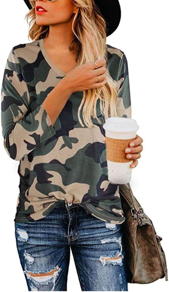 🍒 Spring Color 🍒 Women's Casual Cute Shirts Leopard Print Tops Basic Long Sleeve Soft Blouse Pullover Tees