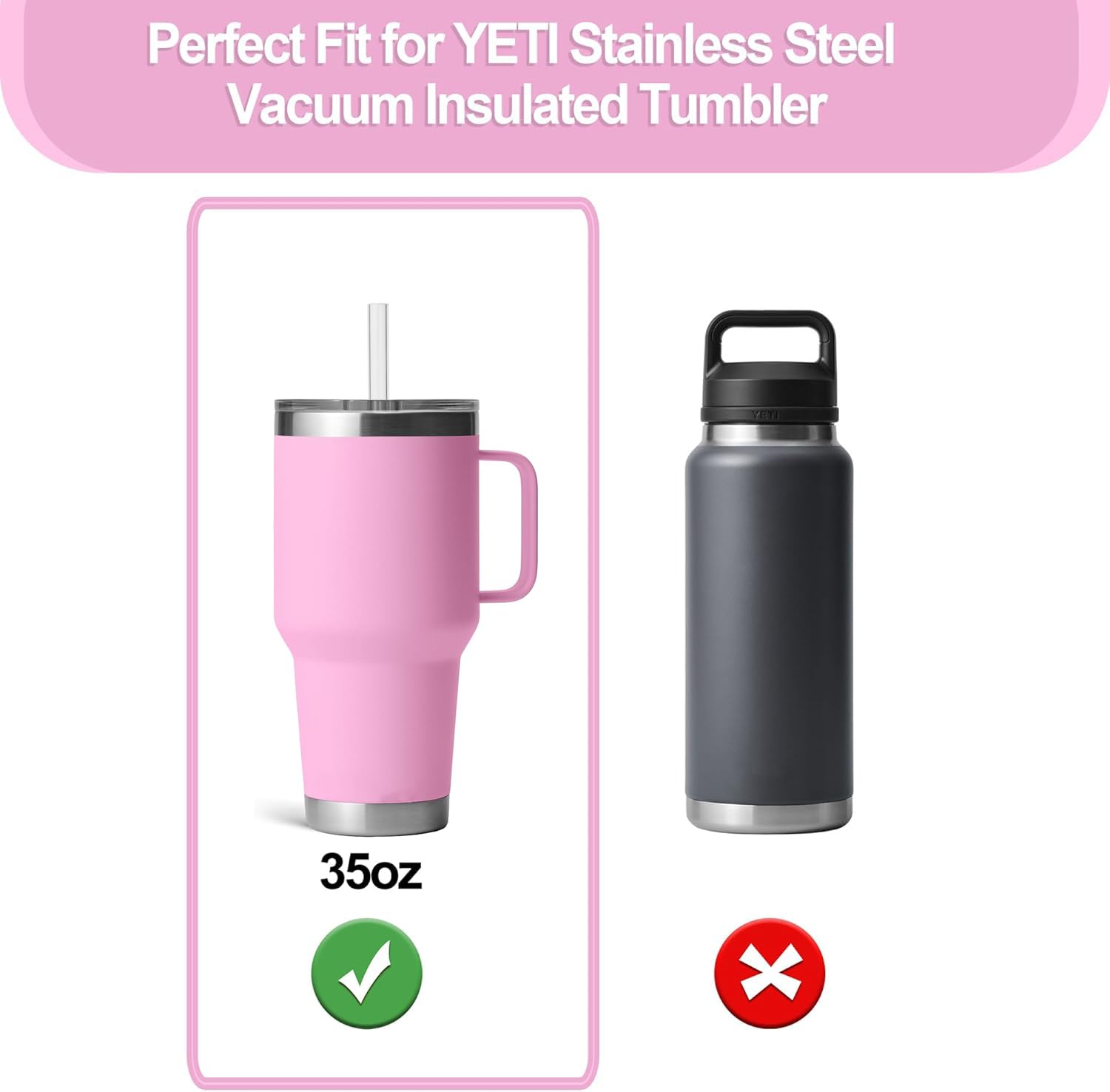 Amazon | YETI Ramblerタンブラー用再利用可能なストロー YETI
