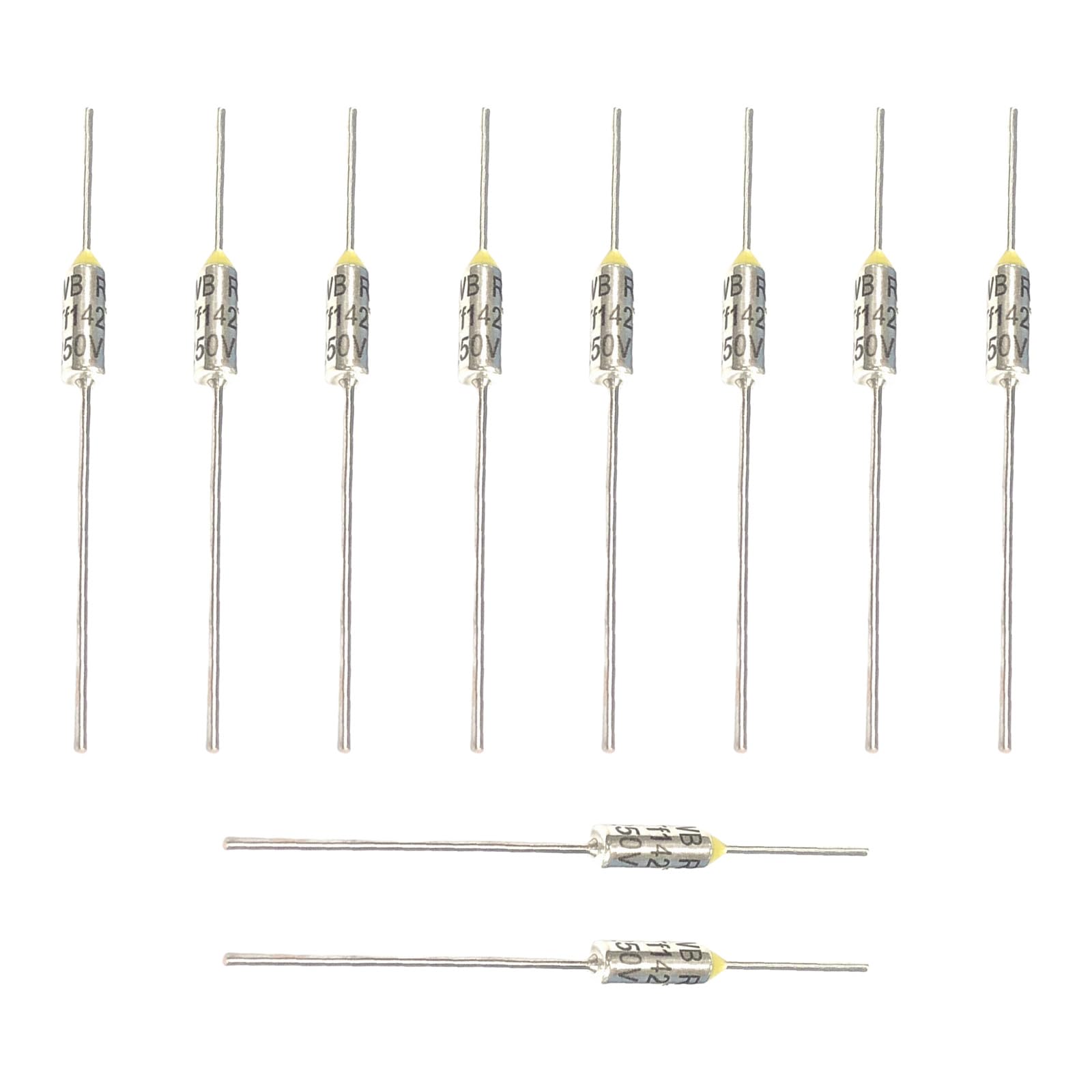 Maxtonser Pack of 10 Metal Thermal Cutoffs Thermal Fuses for Motor Transform Electric Industrial Metal Shell Thermal Fuses Cutoff