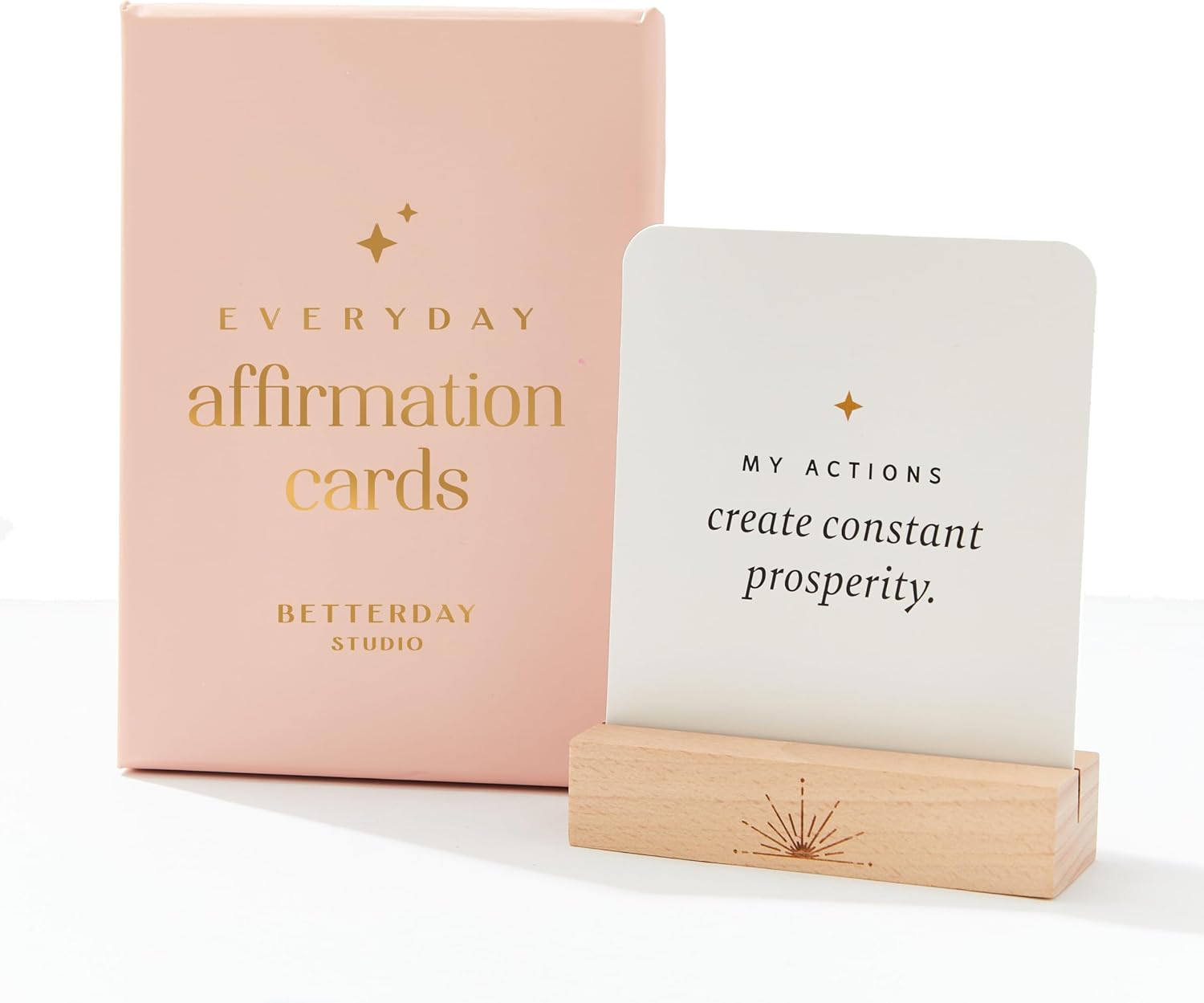 Affirmation Cards – Daily Affirmation for Positivity, Meditation Gifts, Stress Relief & Self Care Gifts, Manifestation Cards & Anxiety Relief, Health and Wellbeing for Women (Light Coral Pink)