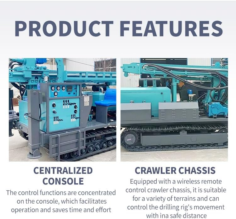 300m RC Reverse Circulation Drill, Full Hydraulic Core Exploration Rig, Crawler Mounted High Efficiency Drilling Machine, for Geotechnical Investigation, Mining Core Sampling, Water Well Drilling
