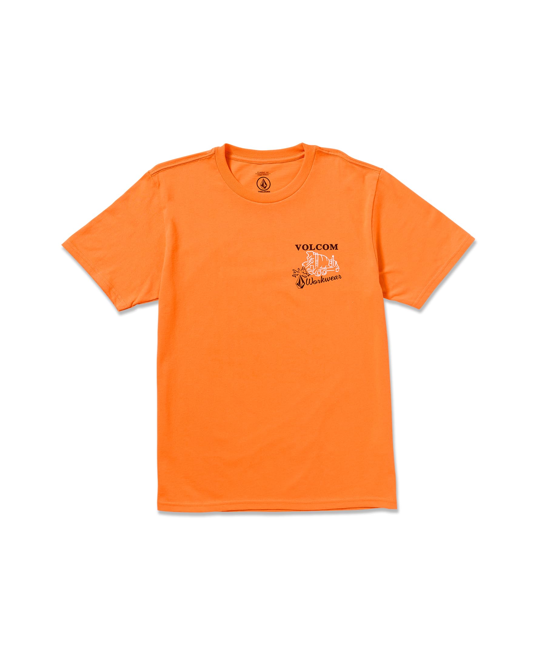 Volcom Men's Pour Choices Short Sleeve Workwear Tee, Neon Orange, XXL