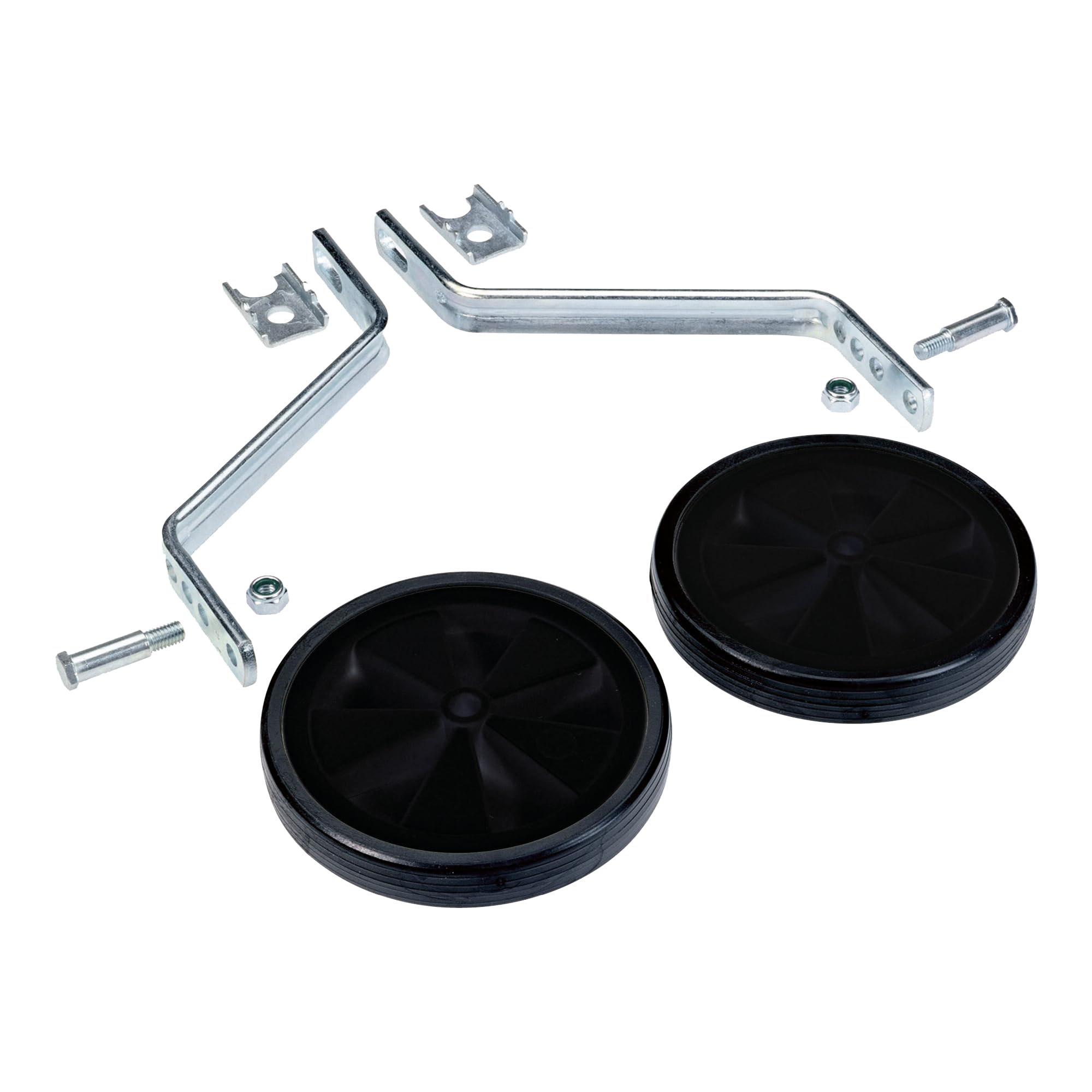 Prophete Universal-Stützräder für 16-20 Zoll Fahrräder, TÜV-GS, schwarz/silber, 126 Länge: 345mm Breite: 145mm Höhe: 20mm