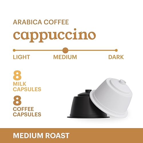 Miniatura 4 de GRANA Cápsulas de café compatibles con Nescafe Dolce Gusto - 48 unidades de Dolce Gusto Cappuccino (3 cajas de 16 cápsulas cada una) - Cápsulas de