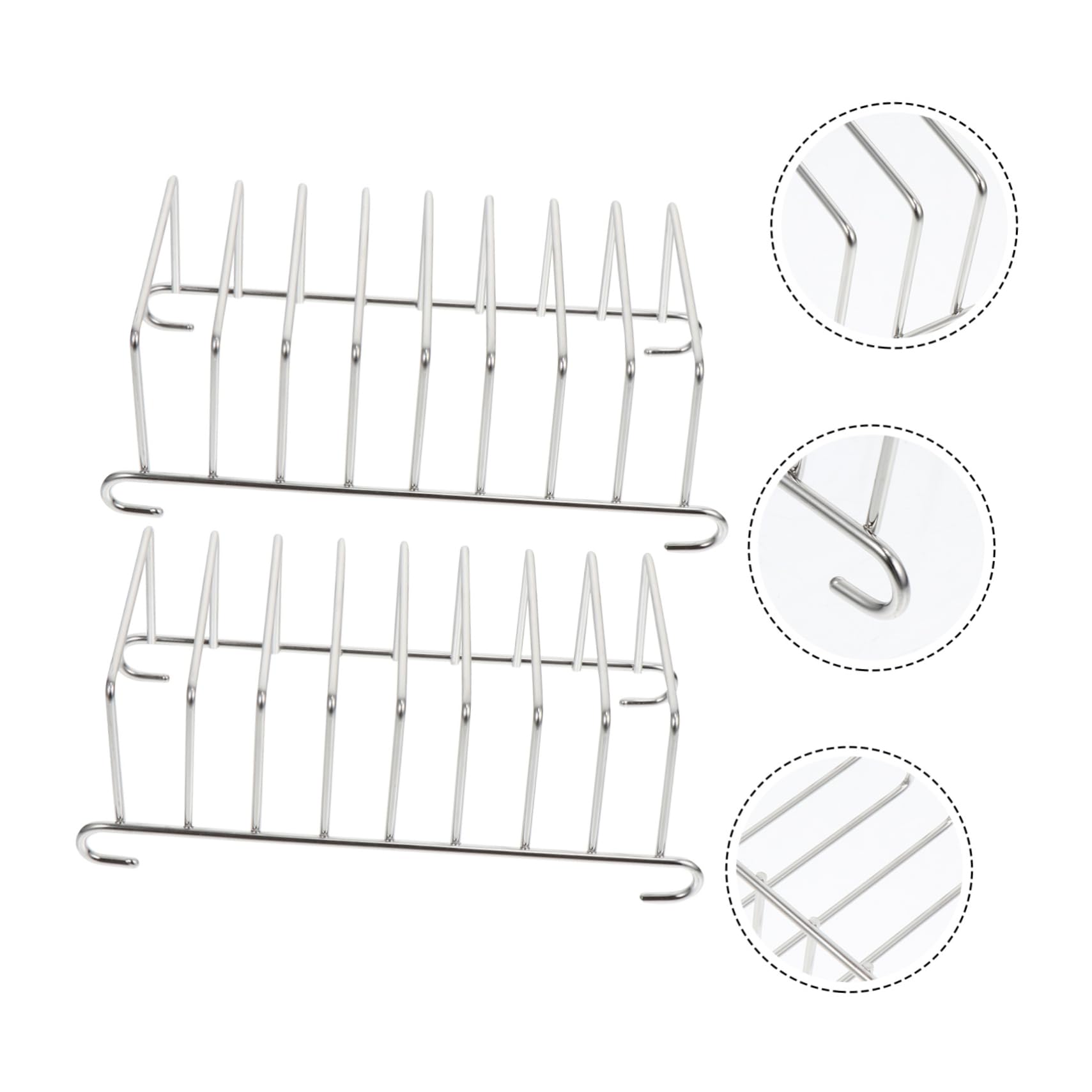 STOBAZA 2Pcs Stainless Steel Cooking Racks Versatile Kitchen Steamers and Air Fryer Accessories for Baking Roasting and Food Preparation Easy to Use Cooking Rack