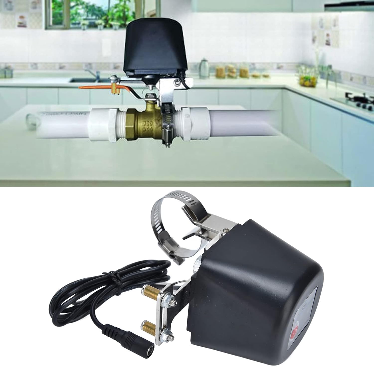 Intelligent Wifi Water Shut off Valve, Upgrade Smart Water Valve, Automatic Ball Valve for Watering Timer, Sprinkler Controller, Compatible with TUYA APP Voice Control