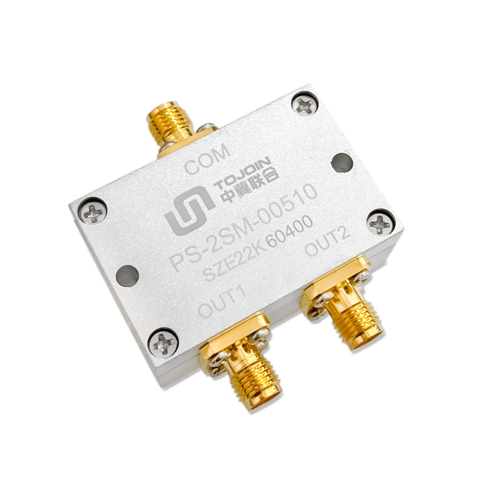 TOJOIN PS-2SM-0460 Répartiteur de puissance passif 2 voies pour connecteurs SMA, répartiteur de câble coaxial 0,4-6 GHz pour accessoires de mesures RF/micro-ondes, système d'antenne