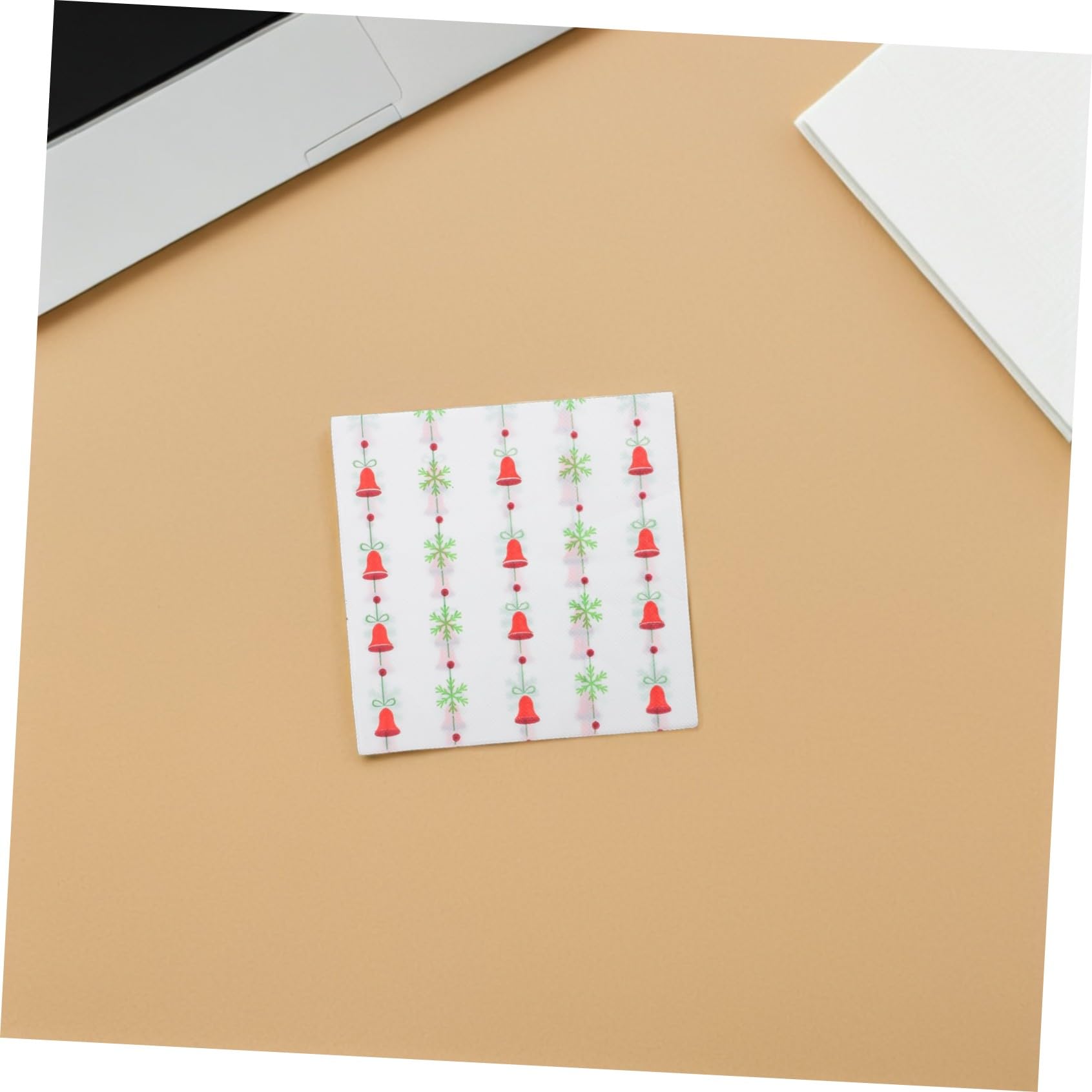 120stücke Weihnachtliche Servietten Aus Papier Mit Glockenmuster Für Winterfeiern Dekorative Einwegservietten Für Partydekorationen Und Tischdekoration