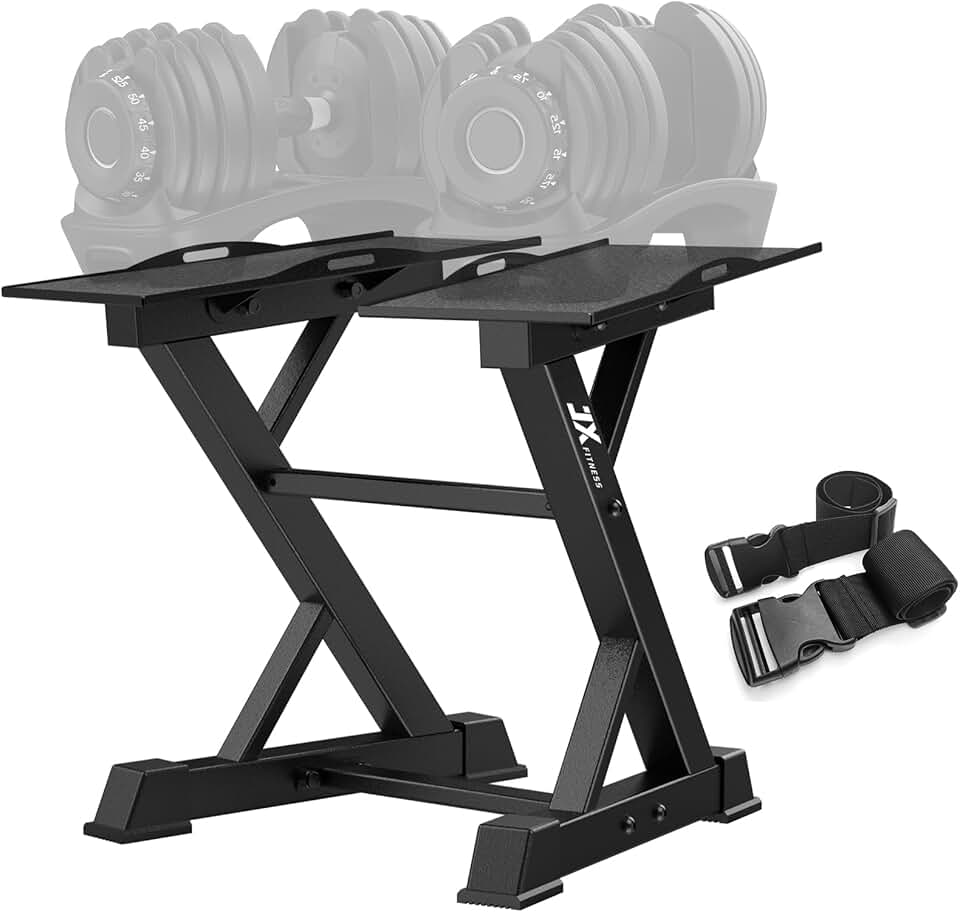 JX FITNESS Adjustable Dumbbell Rack Home Gym Weight Rack, Du