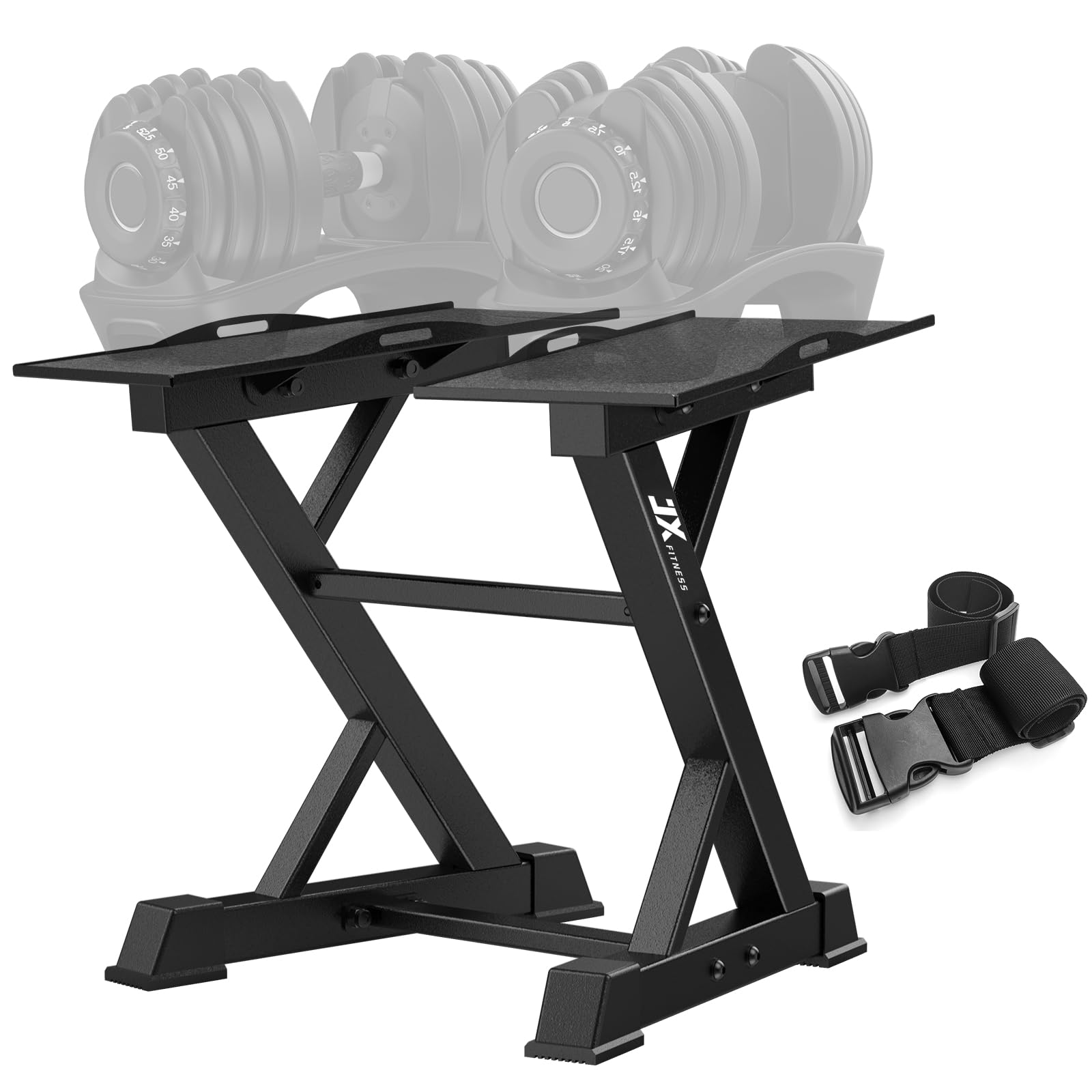 JX FITNESS Adjustable Dumbbell Rack Home Gym Weight Rack, Dumbbell Stand, Black
