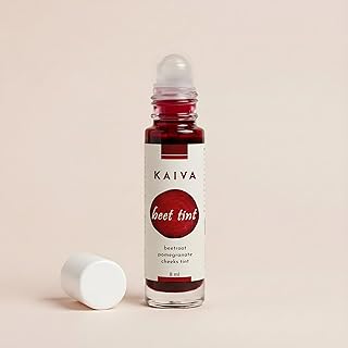KAIVA Beetroot Roll-on cheeks tint | Water Based | Anytime Anywhere Bouncy Cheeks Tint | Natural & Organic | 8ML