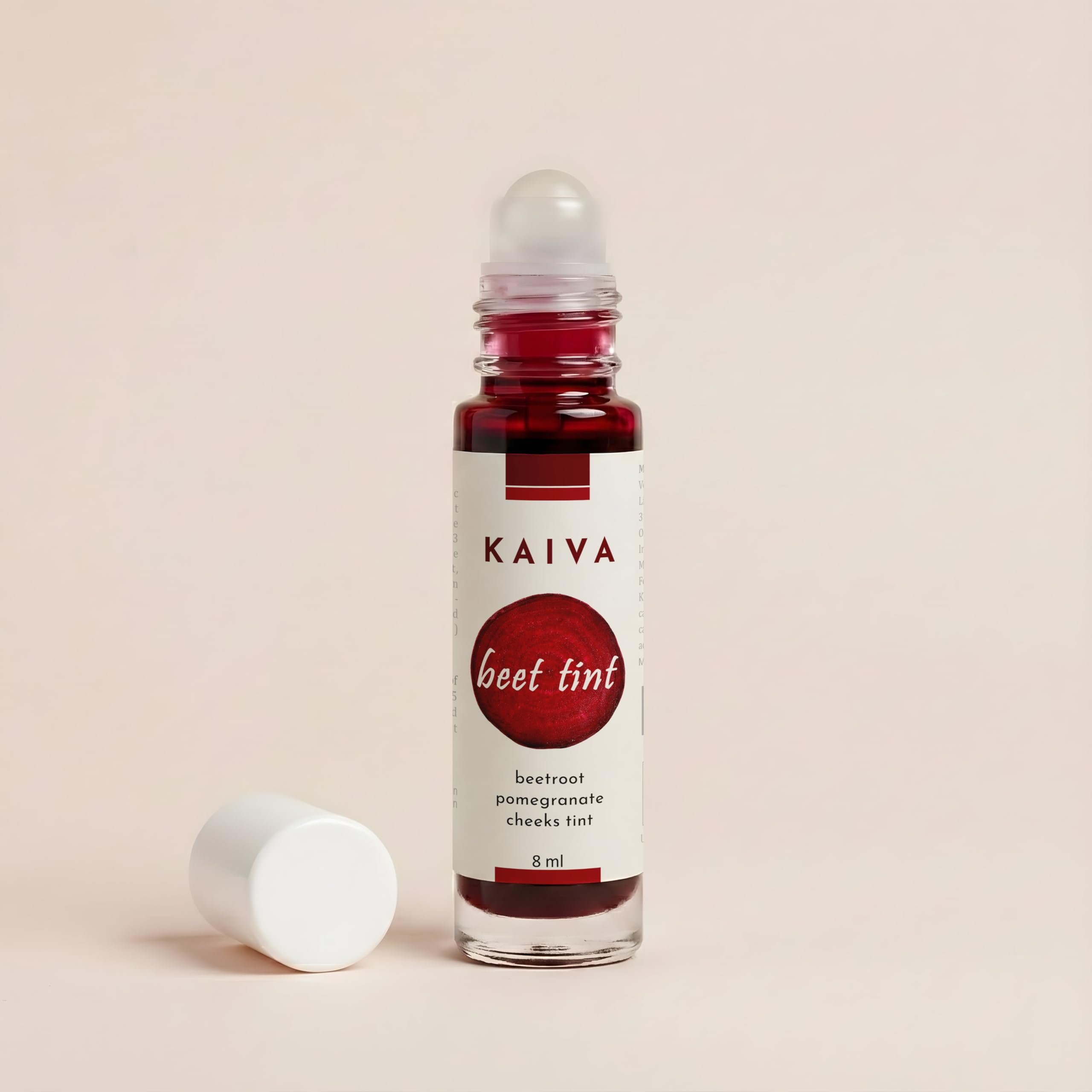 KAIVA Beetroot Roll-on cheeks tint | Water Based | Anytime Anywhere Bouncy Cheeks Tint | Natural & Organic | 8ML