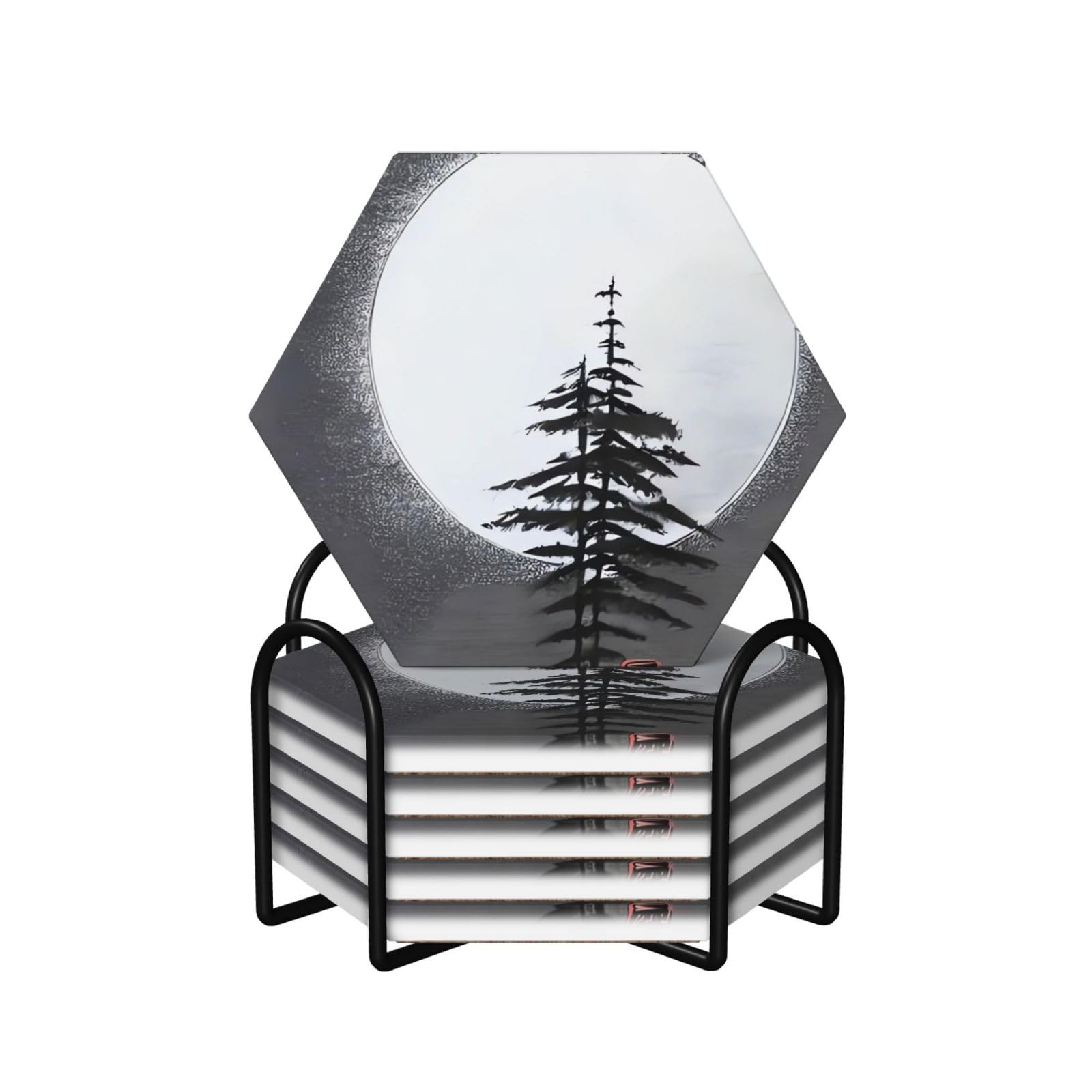 Dessous de verre en céramique lune pour embellir vos tables de salon
