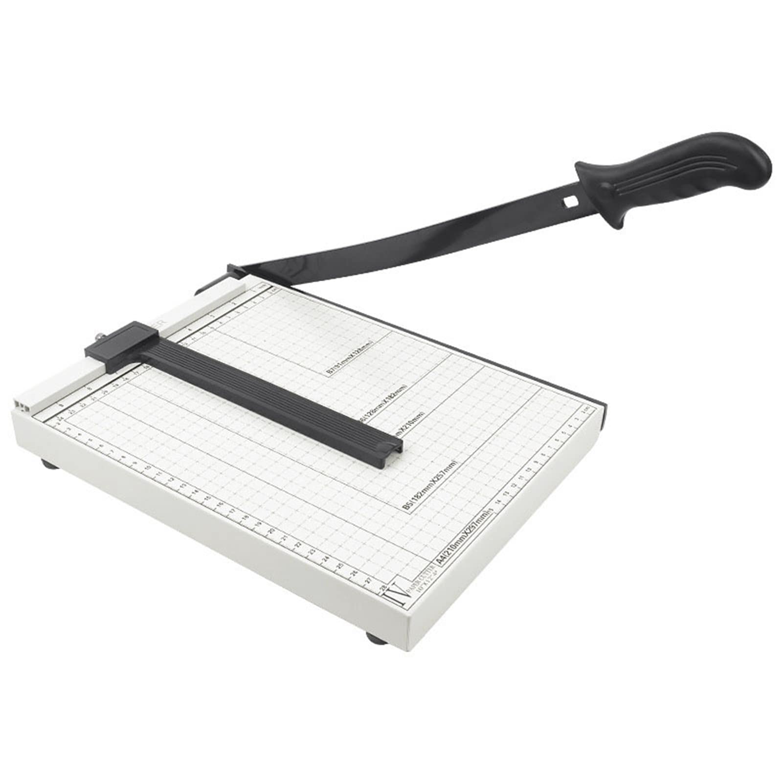 Taglierina per carta 12 pollici, taglierina in metallo per casa, studio fotografico, scuola, impugnatura comoda, scala ad alta precisione e robusta, taglia 10 fogli A4 alla volta (30 x 25 cm)